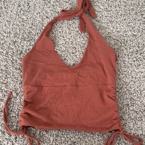 Hollister Rust-Tone Logo Crop Top